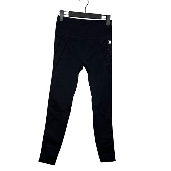 Hurley Pants - Hurley H2O Dri Val Pointelle‎ Legging Size S Caviar Black NWT